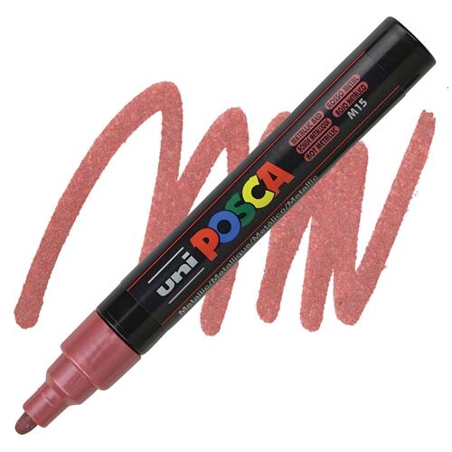 Uni Posca Marker PC-5M Boyama Markörü 1.8-2.5 mm Metallic Red - 6