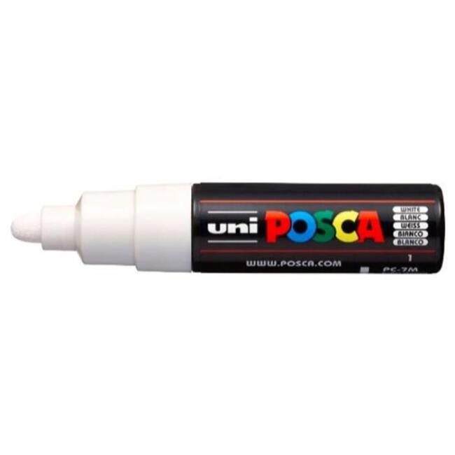 Uni Posca PC-7M Su Bazlı Poster Marker Kalem 4.5-5.5 mm White 1 - 2