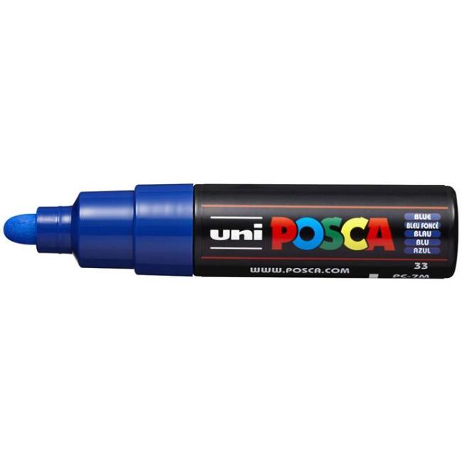 Uni Posca PC-7M Su Bazlı Poster Marker Kalem 4.5-5.5 mm Blue 33 - 1