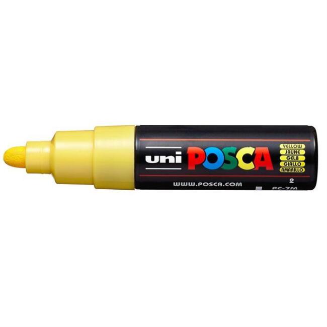 Uni Posca PC-7M Su Bazlı Poster Marker Kalem 4.5-5.5 mm Yellow 2 - 1