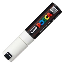 Uni Posca PC-8K Su Bazlı Poster Marker Kalem 8 mm White 1 - Uni