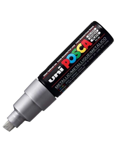 Uni Posca PC-8K Su Bazlı Poster Marker Kalem 8 mm Silver 26 - 3