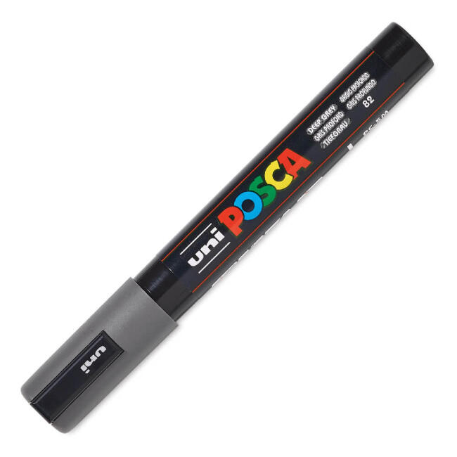 Uni Posca PC-5M Su Bazlı Poster Marker Kalem 1.8-2.5 mm Deep Grey 82 - 2