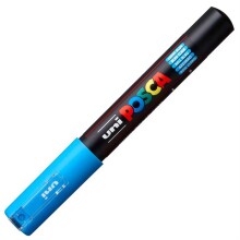 Uni Posca PC-1M Su Bazlı Poster Marker Kalem 0.7 mm Light Blue 8 - Uni