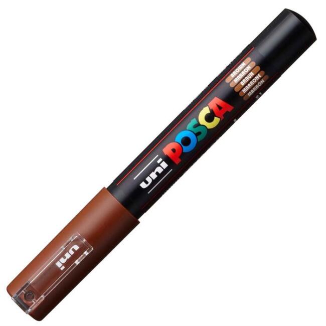 Uni Posca PC-1M Su Bazlı Poster Marker Kalem 0.7 mm Brown 21 - 1