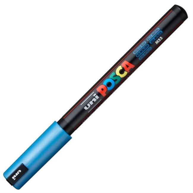 Uni Posca Marker PC-1MR 0,7 mm Metallic Blue - 1