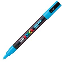 Uni Posca Marker PC-3M Boyama Markörü 0.9-1.3 mm Light Blue - Uni (1)