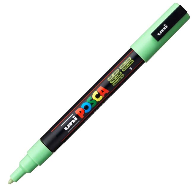 Uni Posca PC-3M Su Bazlı Poster Marker Kalem 0.9-1.3 mm Light Green 5 - 4