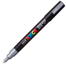 Uni Posca Marker PC-3M 0,9-1,3 mm Silver - Uni (1)