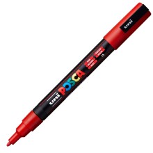 Uni Posca PC-3M Su Bazlı Poster Marker Kalem 0.9-1.3 mm Red 15 - Uni (1)