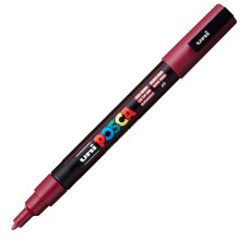 Uni Posca Marker PC-3M Boyama Markörü 0.9-1.3 mm Wine Red - Uni (1)