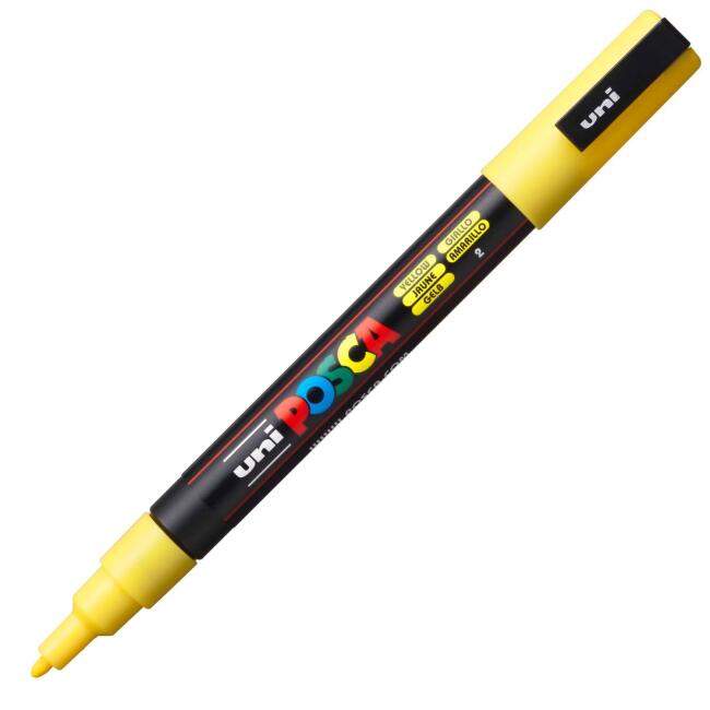 Uni Posca Marker PC-3M 0,9-1,3 mm Yellow - 4