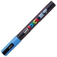Uni Posca PC-3M Su Bazlı Poster Marker Kalem 0.9-1.3 mm Sky Blue 48 - Uni