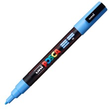 Uni Posca PC-3M Su Bazlı Poster Marker Kalem 0.9-1.3 mm Sky Blue 48 - Uni (1)