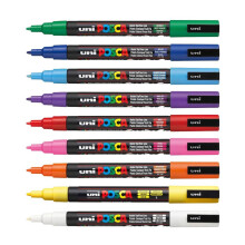 Uni Posca PC-3M Su Bazlı Poster Marker Kalem 0.9-1.3 mm (Tüm Renkler) - Uni