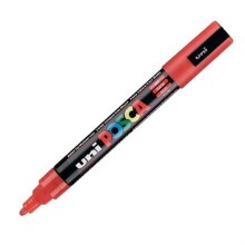 Uni Posca Marker PC-5M Boyama Markörü 1.8-2.5 mm Red - Uni (1)