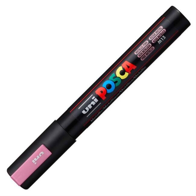 Uni Posca PC-5M Su Bazlı Poster Marker Kalem 1.8-2.5 mm Metallic Pink M13 - 4