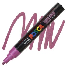 Uni Posca PC-5M Su Bazlı Poster Marker Kalem 1.8-2.5 mm Metallic Pink M13 - 6