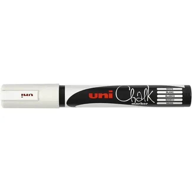 Uni PWE-5M Chalk Marker Kalem 1.8 - 2.5 mm White - 2