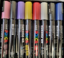 Uni Posca Marker PC-5M Seti 8’li Ana Renkler - UNİBALL