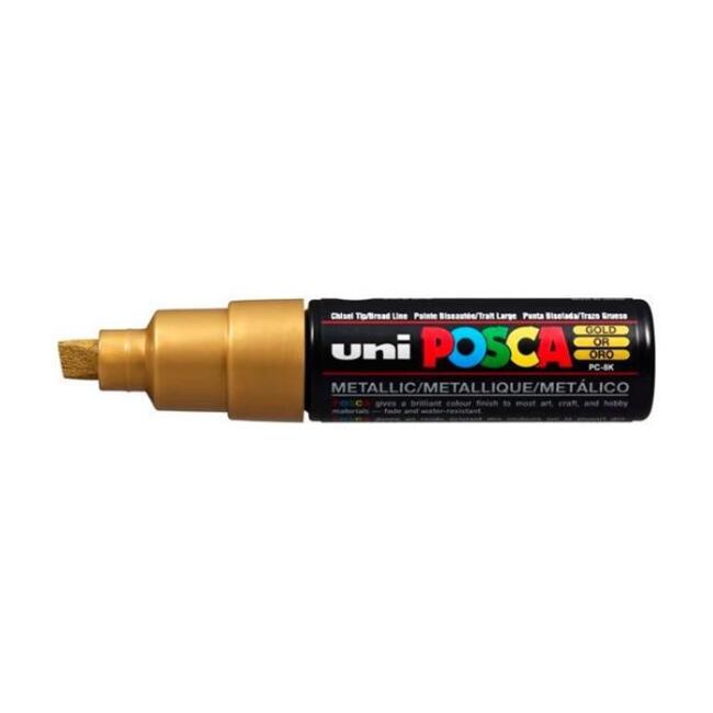 Uni Posca PC-8K Su Bazlı Poster Marker Kalem 8 mm Gold 25 - 1