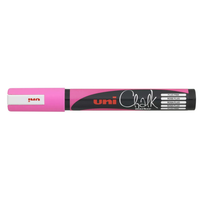 Uni PWE-5M Chalk Marker Kalem 1,8 - 2,5 mm Fluo Pink - Uni