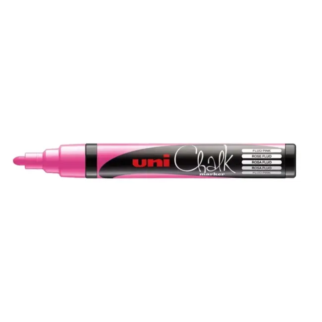 Uni PWE-5M Chalk Marker Kalem 1,8 - 2,5 mm Fluo Pink - 2