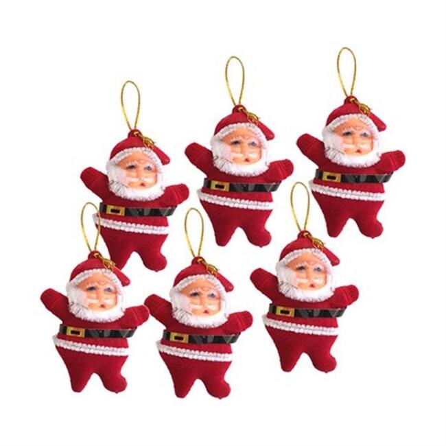 Uzay Yılbaşı Süs Noel Baba 4cm 6 Adet N:2116-1 - 1
