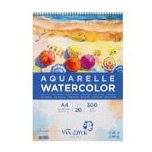 Van Dyck Aquarelle Watercolor Sulu Boya Resim Defteri A4 300 g 20 Yaprak - VAN DYCK