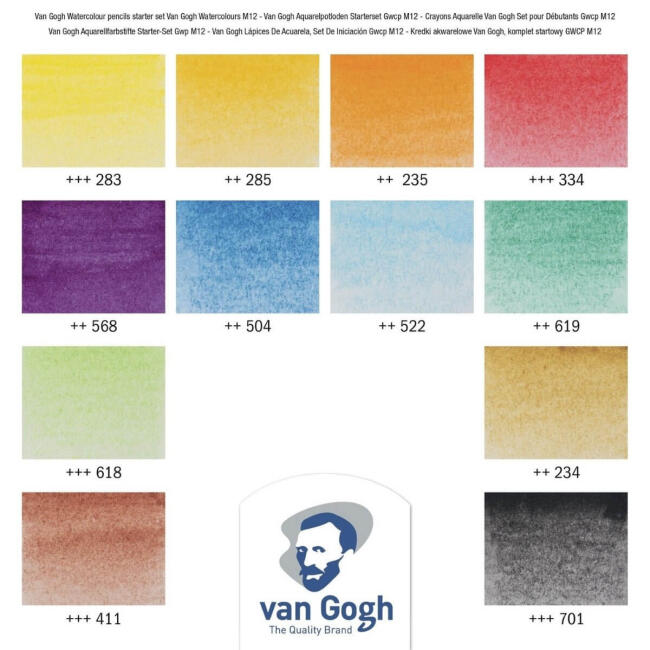 Talens Van Gogh Metal Kutu Suluboya Kalemi 12'li Set 97740012 - 2