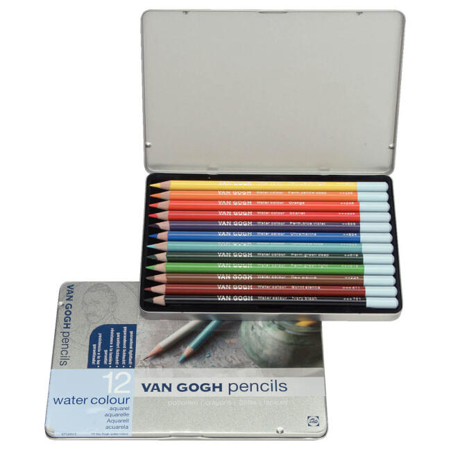 Talens Van Gogh Metal Kutu Suluboya Kalemi 12'li Set 97740012 - 1