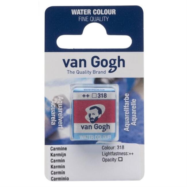 Talens Van Gogh Yarım Tablet Sulu Boya Carmine 318 - 1