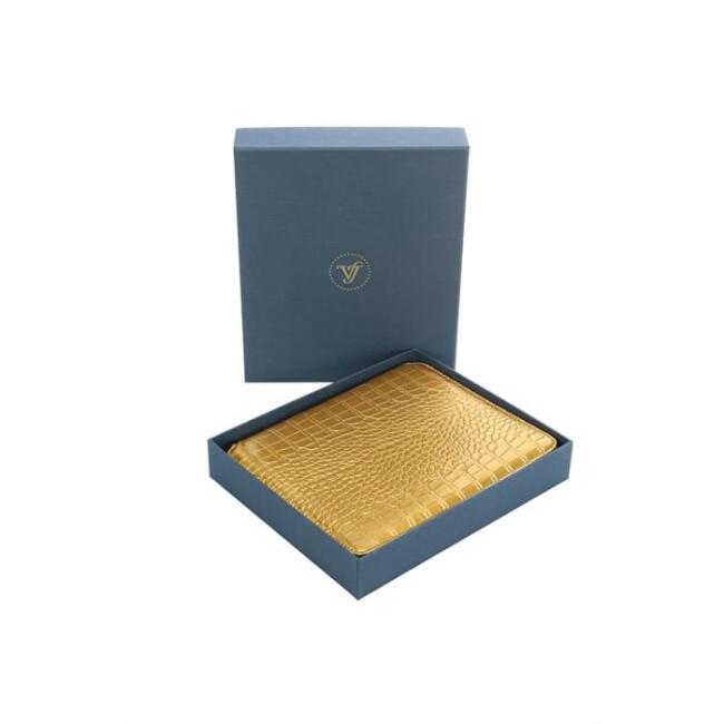 Victoria'S Journals Croco Zipper Folder Organizer-Defter 14.8X21 Cm 120 Gr. 80Yp.Çizgili . Altın N:7 - 1