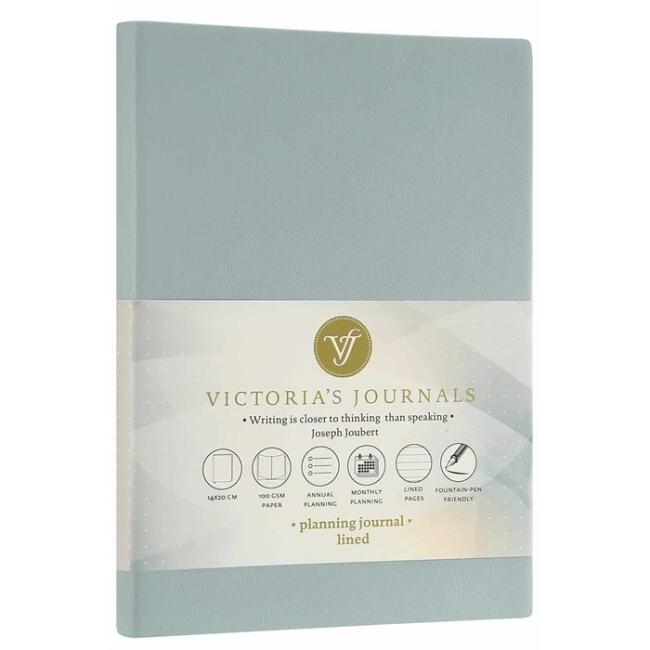 Victoria’s Journals Smyth Planlayıcı Çizgili Defter 14x20 cm 100 g Mavi 6 Yaprak - 1