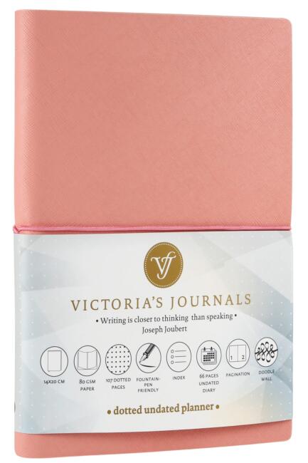 Victoria'S Journals Smyth Planlayİçi Defter 14X20 Cm 100 Gr. Krem 96Yp Pembe Çizgili N:1041 - 8
