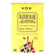 Vox Art Cold Press Krem Sulu Boya Blok 315 g A4 12 Yaprak - Vox