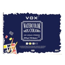 Vox Art Cold Press Sulu Boya Blok 4 Renk 315 g A3 12 Yaprak - Vox