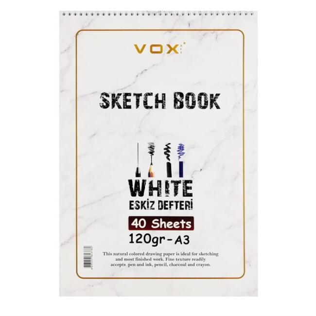 Vox Art Sketch Book Eskiz Defteri 120 g A3 40 Yaprak - 1