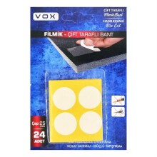 VOX Çift Taraflı Yuvarlak Filmik Bant 25 mm 24 Adet - Vox