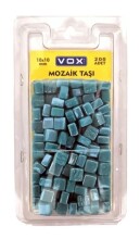 Vox Mozaik Taşı 10x10 mm 200 Adet Petrol Mavisi - VOX