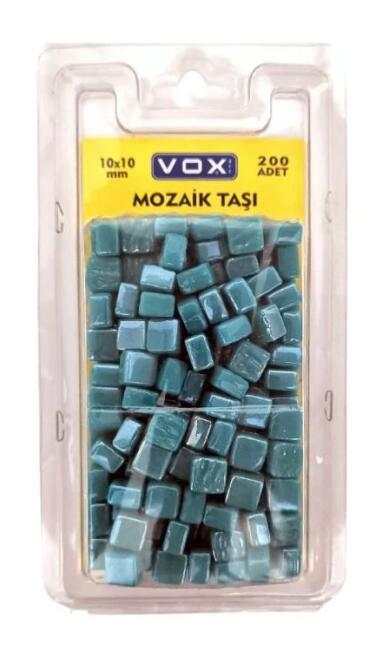 Vox Mozaik Taşı 10x10mm 200 Adet Petrol Mavisi - 1