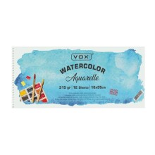 Vox Sulu Boya Defteri 16x35 cm 315 g 12 Yaprak - Vox