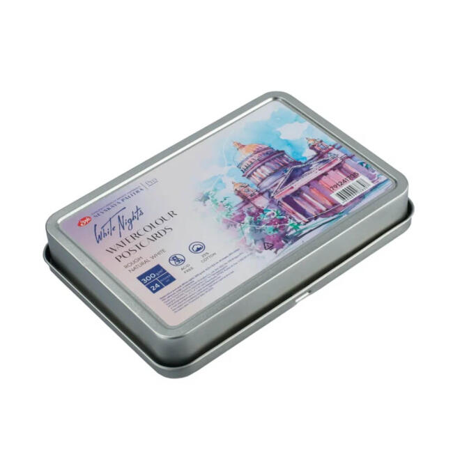 White Nights Postcards Metal Kutulu Suluboya Kağıdı Rough 300 g 10.5x14.8 cm 24'lü 791241705 - 1