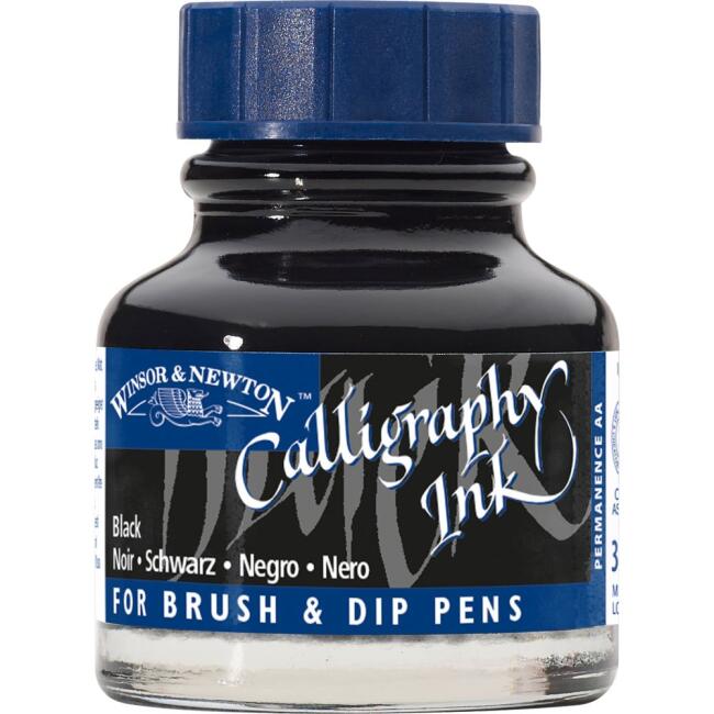Winsor & Newton Kaligrafi Mürekkebi 30 ml Black 030 - 1
