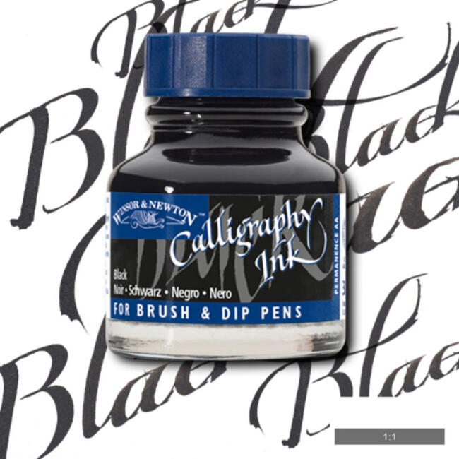 Winsor & Newton Kaligrafi Mürekkebi 30 ml Black 030 - 2