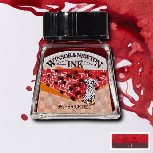 Winsor & Newton Çini Mürekkebi 14 ml Brick Red 40 - 1