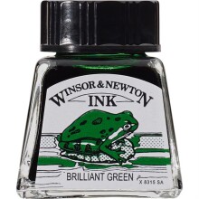 Winsor & Newton Çini Mürekkebi 14 ml Brilliant Green 46 - 3