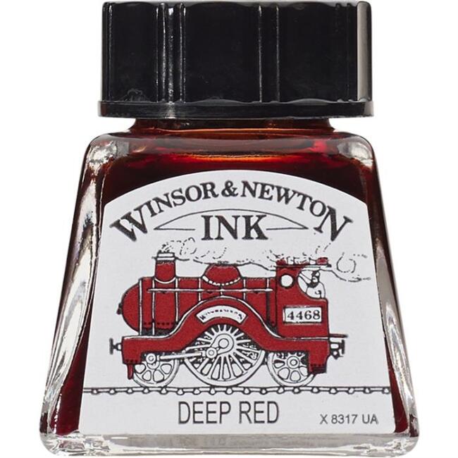 Winsor & Newton Çini Mürekkebi 14 ml Deep Red 227 - 3