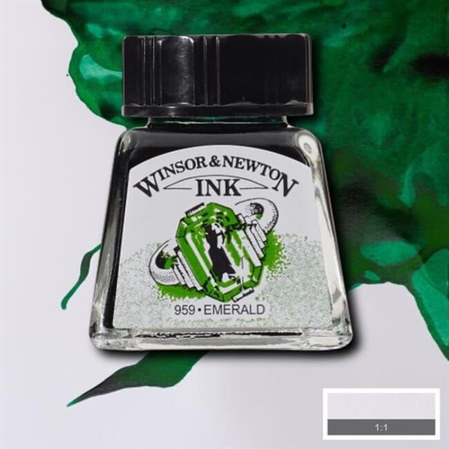 Winsor & Newton Çini Mürekkebi 14 ml Emerald 235 - 1