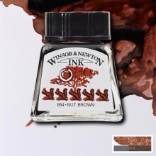 Winsor & Newton Çini Mürekkebi 14 ml Nut Brown 441 - Winsor & Newton